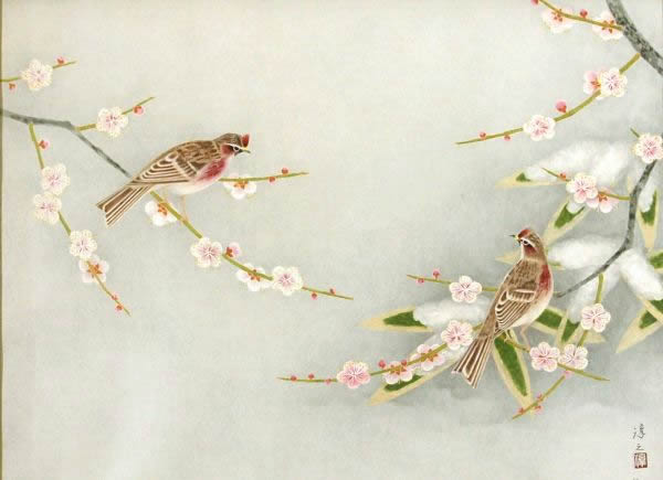 Japanese Winter paintings and prints by Atsushi UEMURA