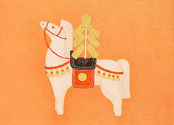 Horse, lithograph by Atsushi UEMURA