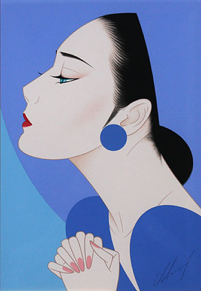 Japanese Woman paintings and prints by Ichiro TSURUTA