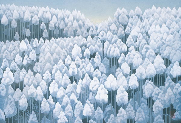 Japanese Snow paintings and prints by Kaii HIGASHIYAMA