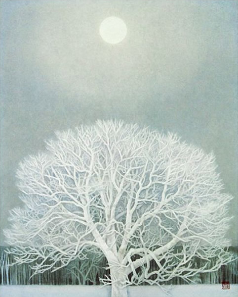 Winter Flower, lithograph by Kaii HIGASHIYAMA