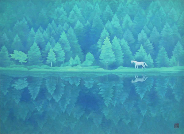 Green Resonance, lithograph by Kaii HIGASHIYAMA