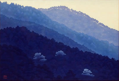 'Daybreak' woodcut by Kaii HIGASHIYAMA