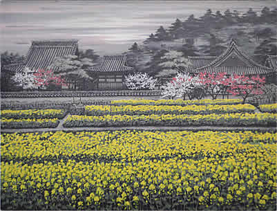 Japanese Spring paintings and prints by Kei SHIBUSAWA