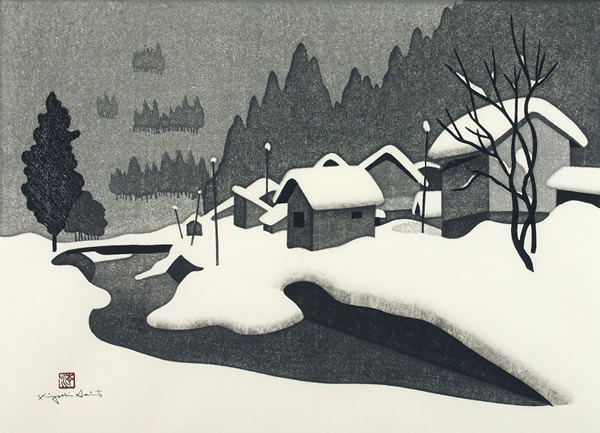Japanese Snow paintings and prints by Kiyoshi SAITO