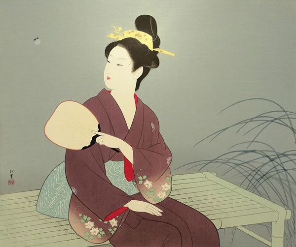 Japanese Firefly paintings and prints by Shoen UEMURA