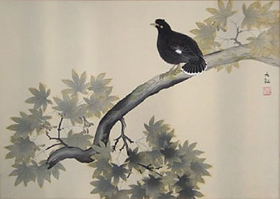 Japanese Bird paintings and prints by Taikan YOKOYAMA
