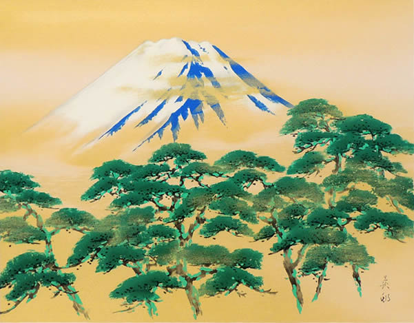 Japanese Fuji paintings and prints by Tekison UDA
