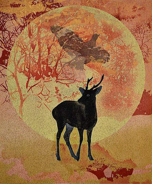 Japanese Deer paintings and prints by Yoshihiro SHIMODA