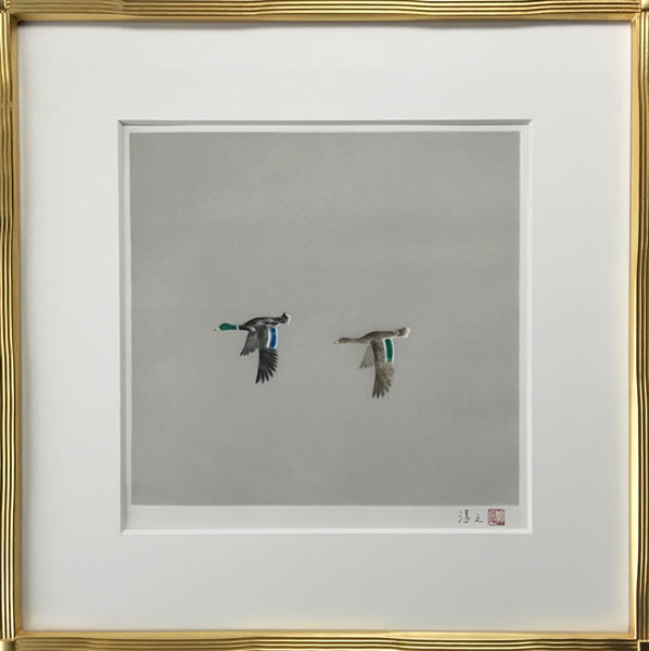 Frame of Two Ducks, by Atsushi UEMURA