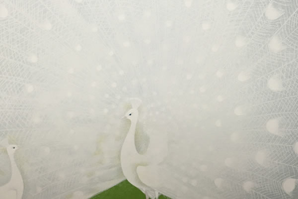 Detail of White Peacock, by Atsushi UEMURA