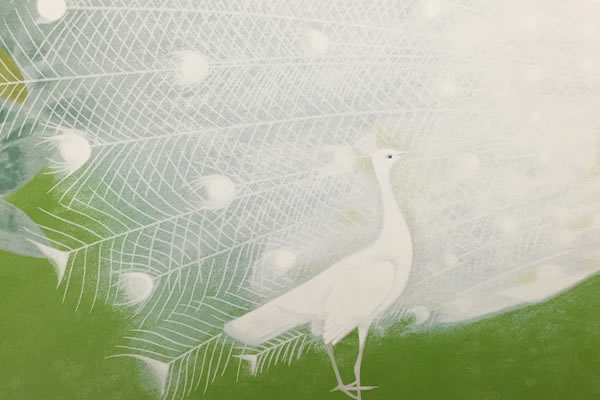 Detail of White Peacock, by Atsushi UEMURA