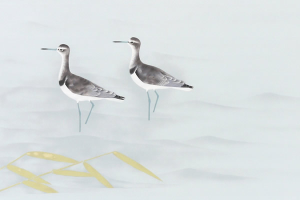 Detail of Sandpipers, by Atsushi UEMURA
