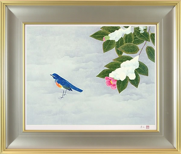 Frame of Small Bird in Snow, by Atsushi UEMURA