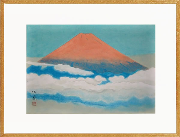 Frame of Red Mount Fuji, by Chikkyo ONO
