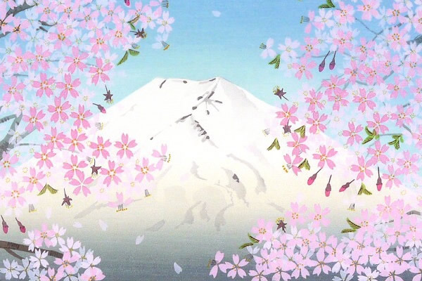 Detail of Fuji in Spring, by Chinami NAKAJIMA