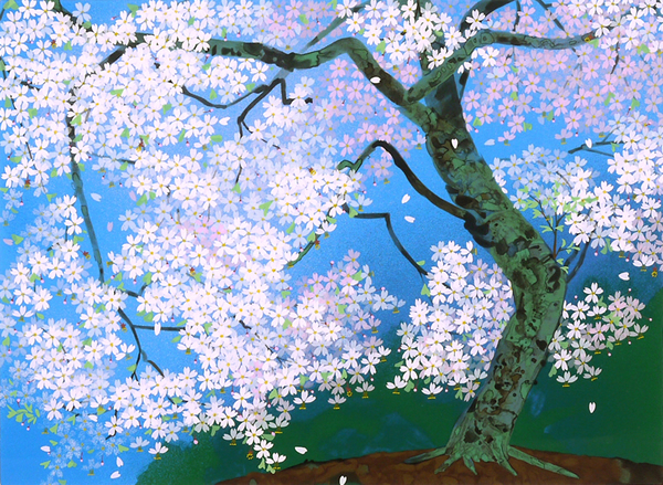 Cherry Blossom in Kudan, silkscreen by Chinami NAKAJIMA