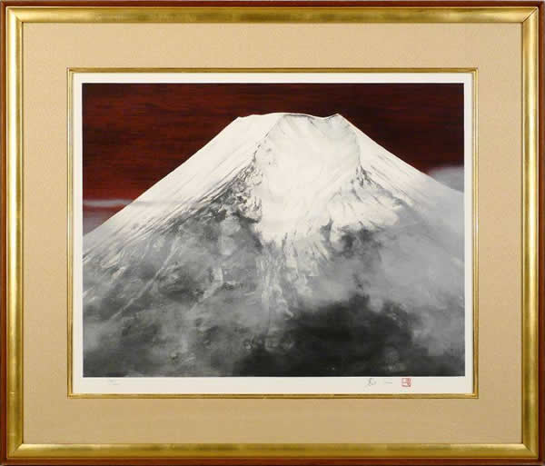 'Mount Fuji' lithograph by Chuichi KONNO
