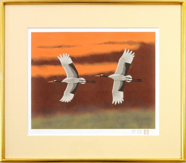 Frame of Crane Pair, by Chusaku OYAMA