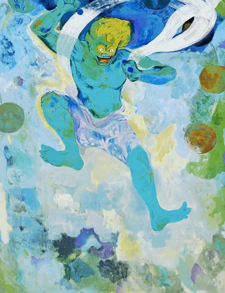 Thunder God, silkscreen by Eizo KATO