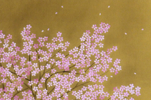 Detail of Shower of Cherry Blossoms, by Fumiko HORI