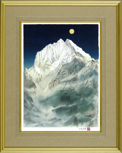 Frame of Moon of the Himalaya, by Horin FUKUOJI