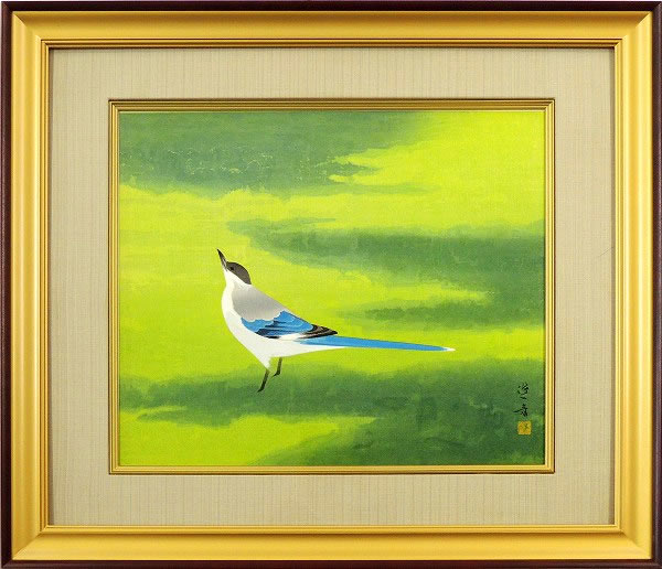 Frame of Azure-winged Magpie, by Hoshun YAMAGUCHI