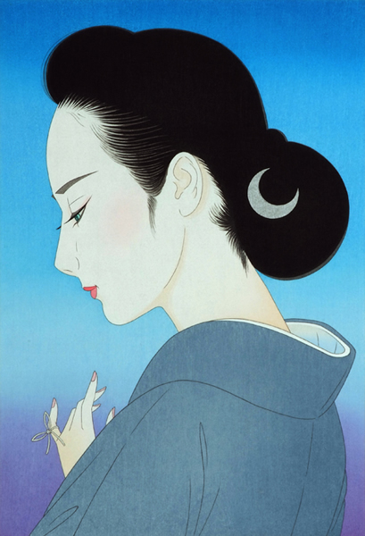 Japanese Woman paintings and prints by Ichiro TSURUTA