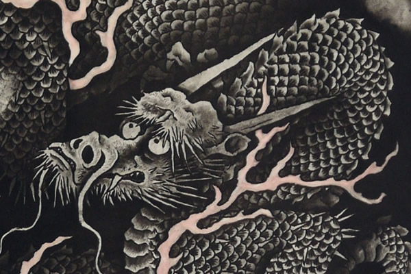 Detail of Twin Dragons, by Junsaku KOIZUMI