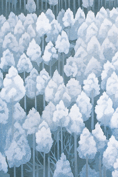 Detail of First Snow on Kitayama, by Kaii HIGASHIYAMA