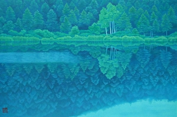 Reflections of Green, lithograph by Kaii HIGASHIYAMA