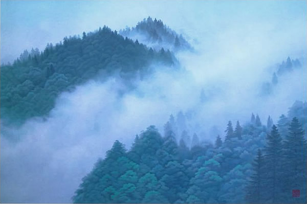 Peaks in Clearing Weather, lithograph by Kaii HIGASHIYAMA