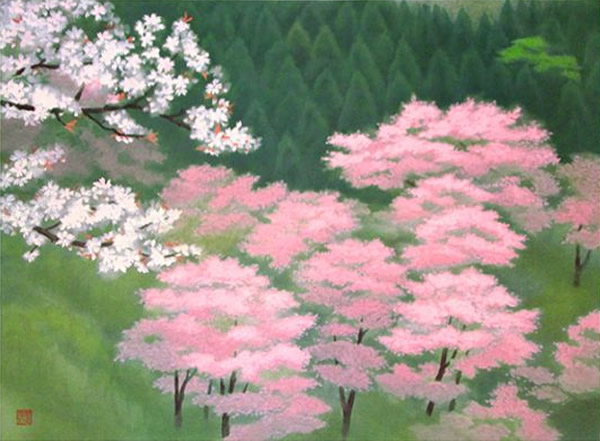Japanese Sakura or Cherry Blossom paintings and prints by Kaii HIGASHIYAMA