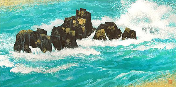 Rising Tide, lithograph by Kaii HIGASHIYAMA
