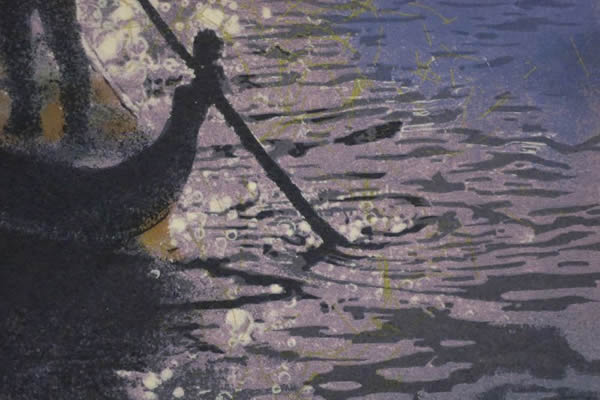 'Boat Song' lithograph by Koji MATSUMURA