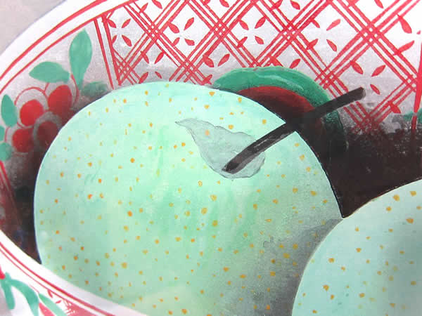 'Red Painting' woodcut by Kokei KOBAYASHI