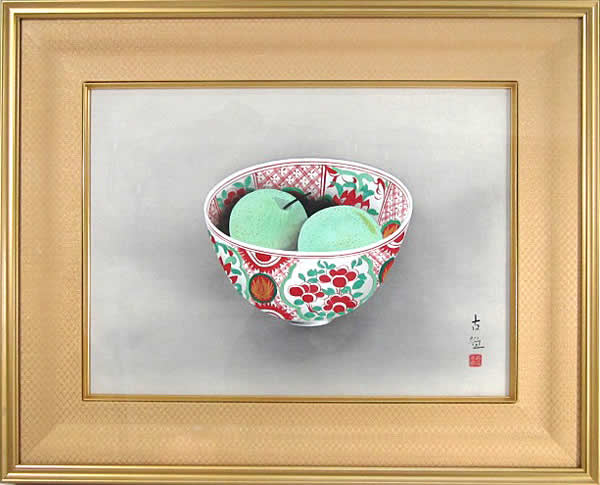 'Red Painting' woodcut by Kokei KOBAYASHI