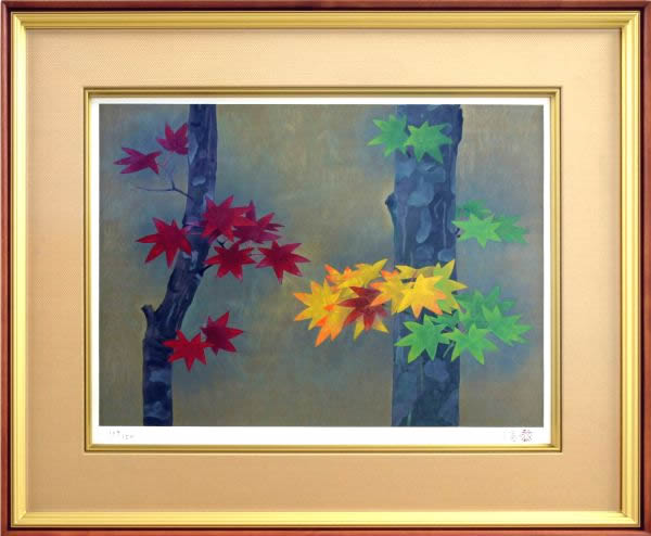 'Maple' lithograph by Masaru MATSUMOTO