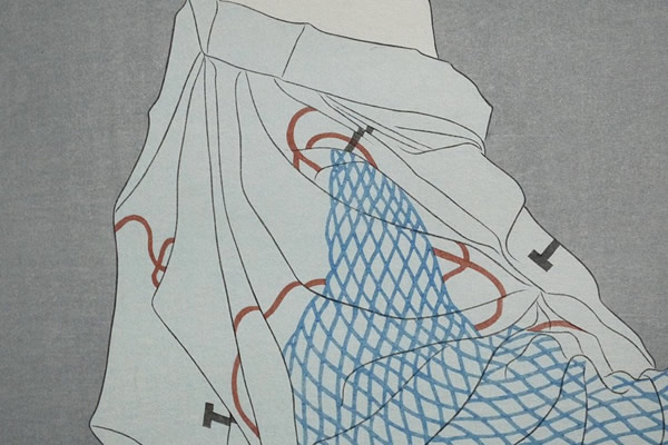 Detail of Ami (Clothes with Mesh-patterned Print), by Matazo KAYAMA