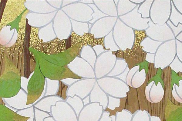 'Cherry Blossom' woodcut by Meiji HASHIMOTO