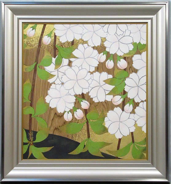 'Cherry Blossom' woodcut by Meiji HASHIMOTO