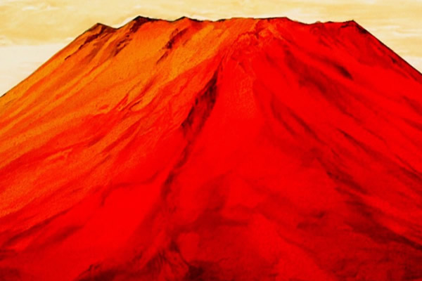Detail of Red Mount Fuji, by Misao YOKOYAMA