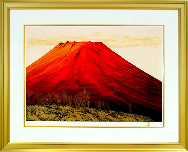 Frame of Red Mount Fuji, by Misao YOKOYAMA