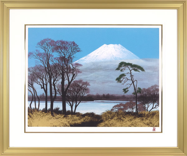 Frame of Mount Fuji from Fujikawa River, by Misao YOKOYAMA