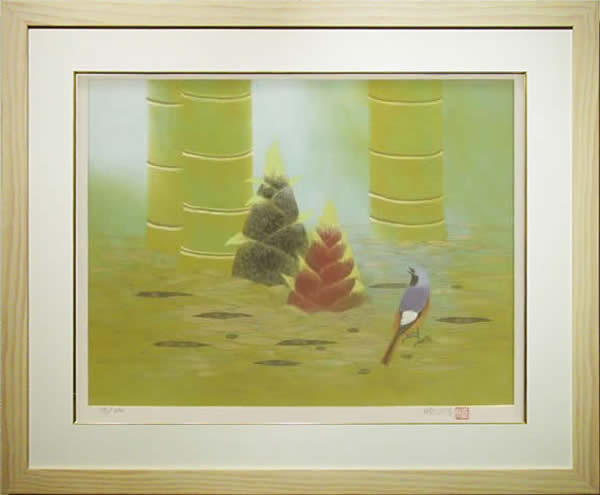 'Morning' lithograph by Mutsuo KAWASHIMA