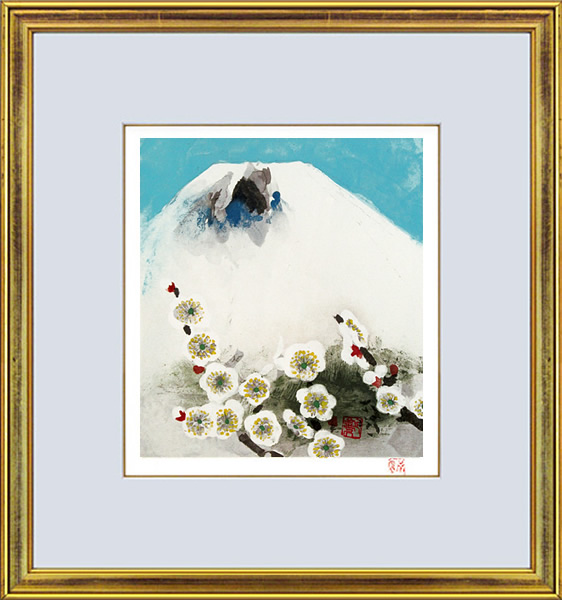 'Pleasant Scent and Mount Fuji' lithograph by Nanpu KATAYAMA