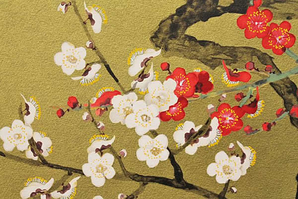 'Plum Blossom' lithograph by Nobutaka OKA