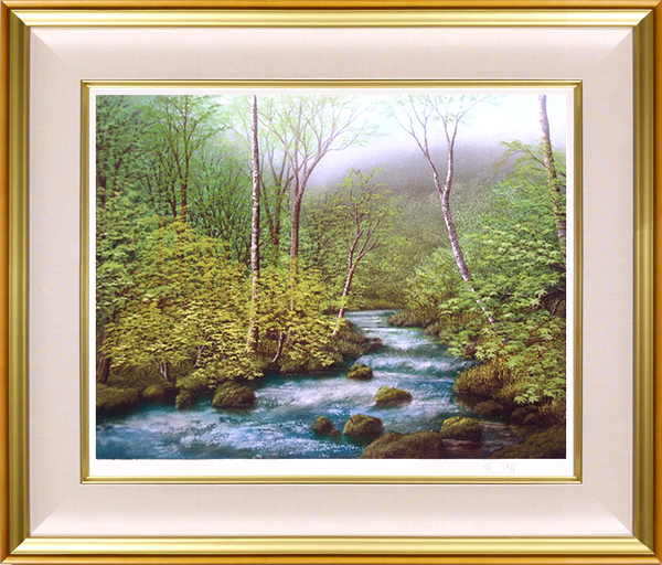 Frame of First Flush of Spring at the Mountain Torrent, by Nori SHIMIZU