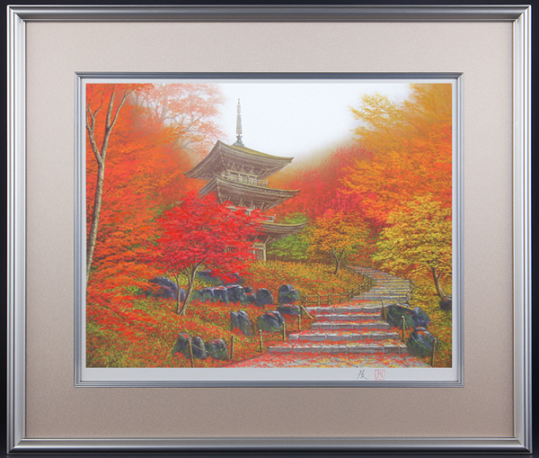 Frame of Kongorinji Temple in Autumn, by Nori SHIMIZU
