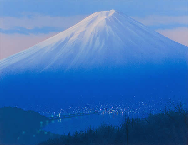 Mount Fuji at Dawn, silkscreen by Nori SHIMIZU